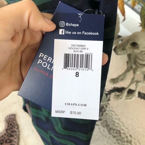 NWT Chaps Perfectly Polished Plaid Ankle Pants - 8 - Picture 6 of 11